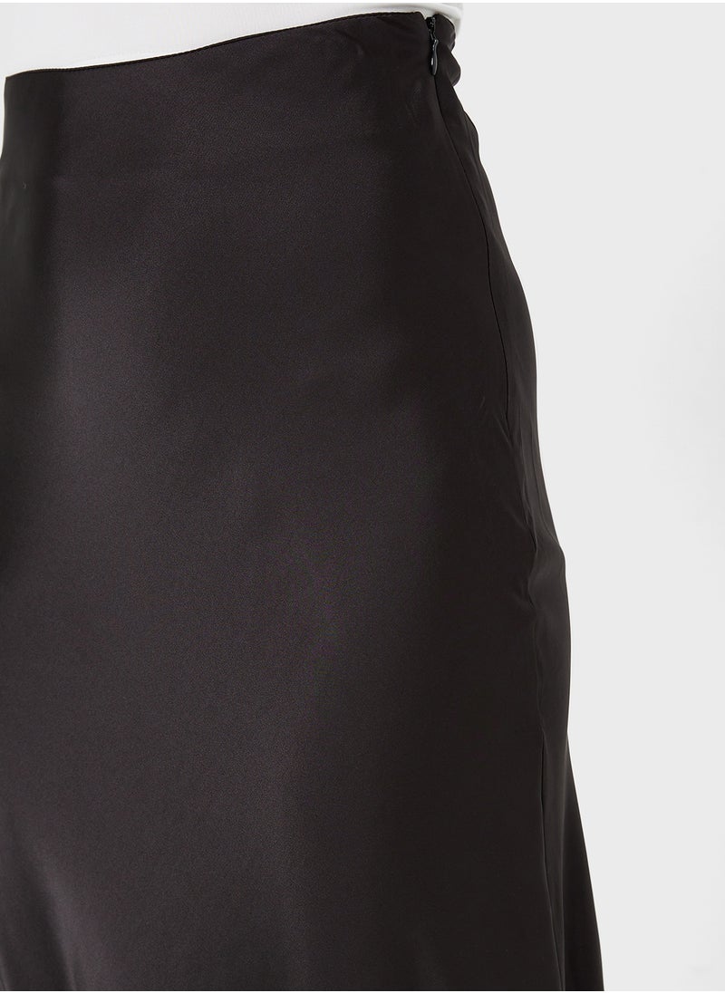 Ginger Satin Bias Maxi Skirt  - Image 4