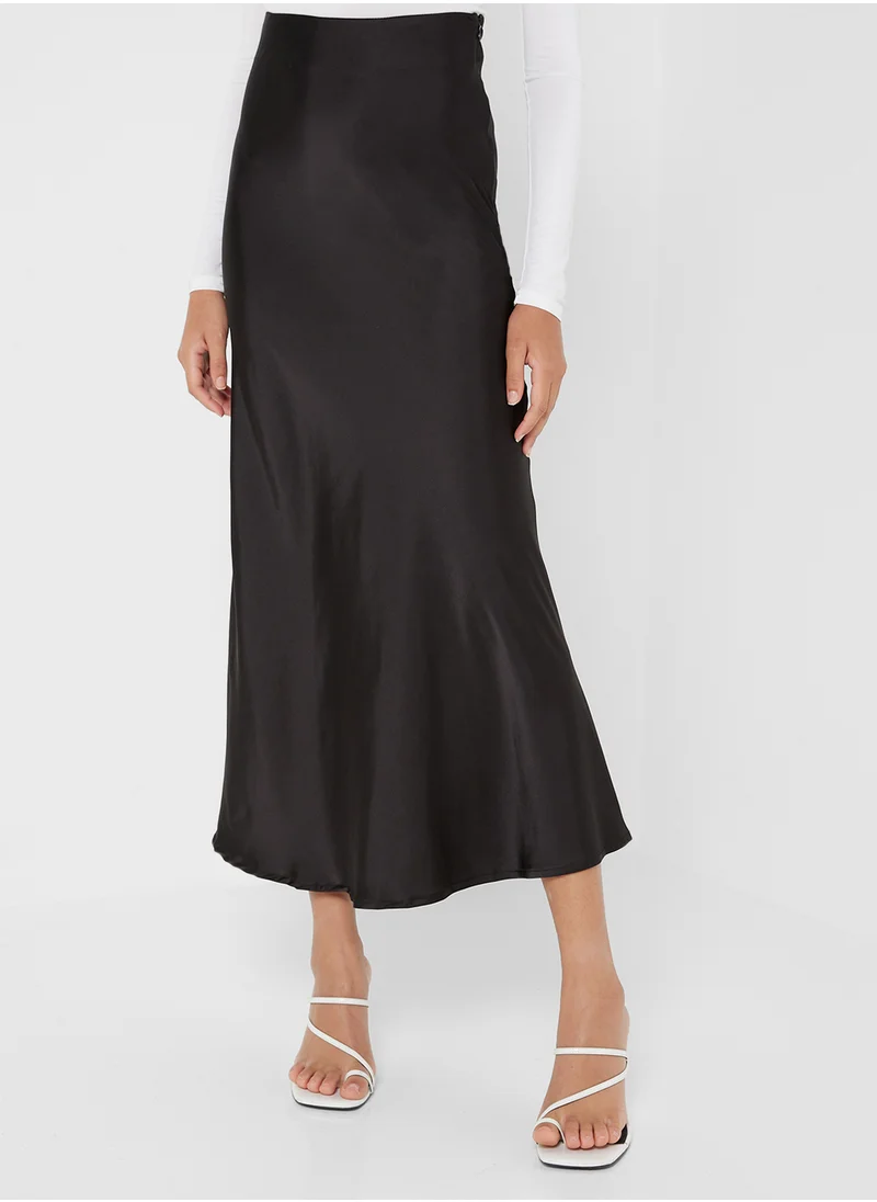 Ginger Satin Bias Maxi Skirt