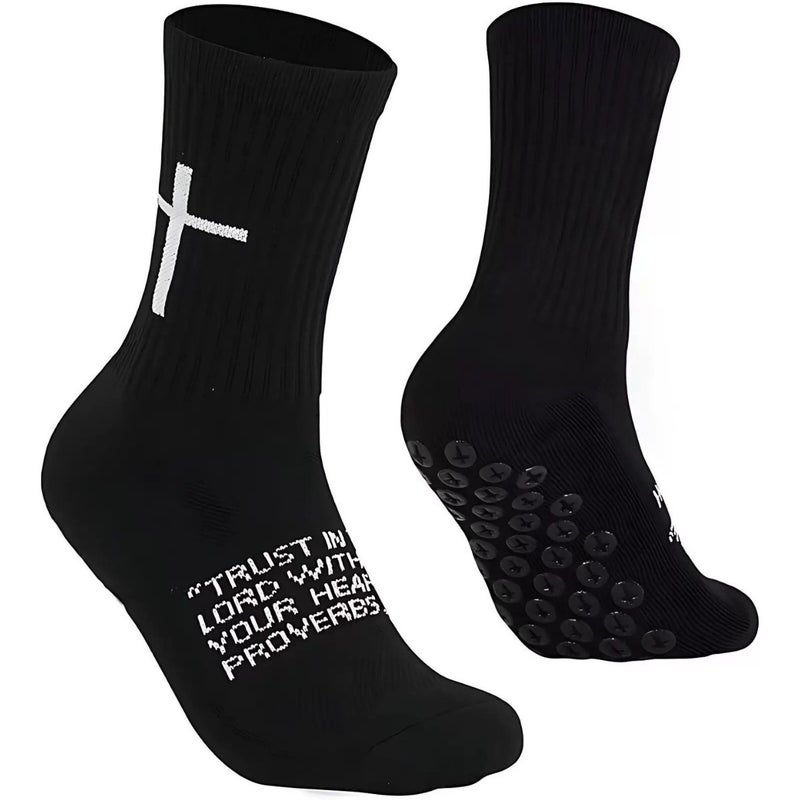 Sports Anti-Slip Grip Socks for Men Women, Breathable Mid-Calf - Image 2