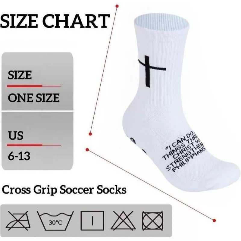 Sports Anti-Slip Grip Socks for Men Women, Breathable Mid-Calf - Image 4