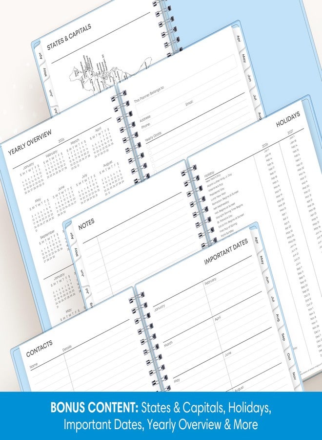 Blue Sky 2026-2027 Weekly and Monthly Academic Year 15 Month Planner Calendar, April 2026 - June 2027, 5" x 8", Flexible Cover With Pockets, Wirebound, Storage Pocket, Blues - Image 5