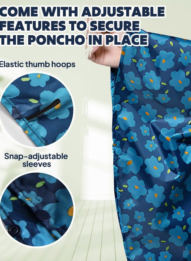 Anyoo Waterproof Rain Poncho Lightweight Reusable Hiking Hooded Coat Jacket for Outdoor Activities - Image 4