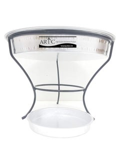 ARTC ARTC Silver Aluminum Breakfast Buffet Chaffing Dish And Serving Tray With Stand And Acrylic Lid  - Image 4