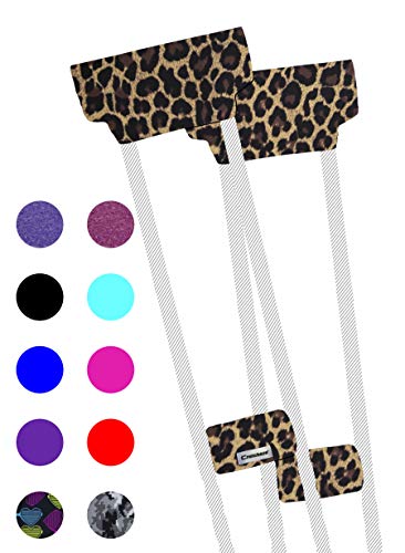Crutcheze Premium USA Made Crutch Pad and Hand Grip Covers Comfortable Underarm Padding Washable Breathable Moisture Wicking Orthopedic Products Crutches Accessories Leopard - Image 2