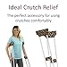 Crutcheze Premium USA Made Crutch Pad and Hand Grip Covers Comfortable Underarm Padding Washable Breathable Moisture Wicking Orthopedic Products Crutches Accessories Leopard - Image 4