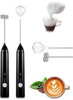 Generic Enhance your at-home beverage experience with the 3-Piece Electric Milk Frother and Whisk Set in Black/Silver. A sleek and practical design for creating perfect froth for coffee, cappuccino, latte, and more with ease.  - Image 3