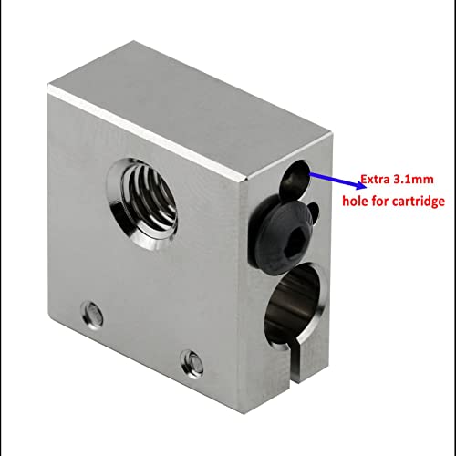 DORUNDEA Upgrade High Temperature Nickel Plated Copper Heater Block Compatible with Swiss CR10S PRO CR10 All Metal Hotend Ender 3 V2 Pro Ender5 Plus Parts 3D Printer - Image 3