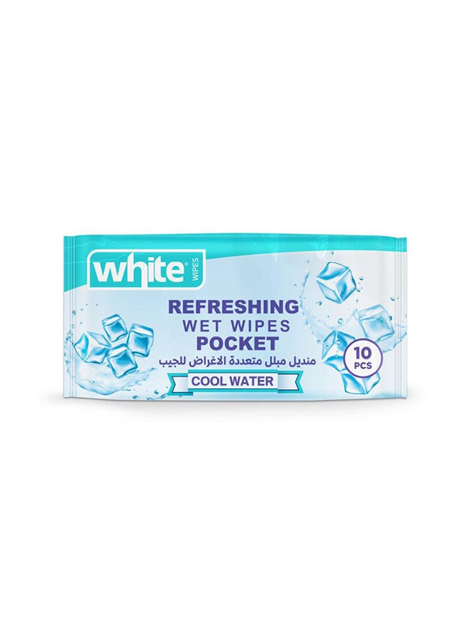 White Wipes Pocket Cool Water