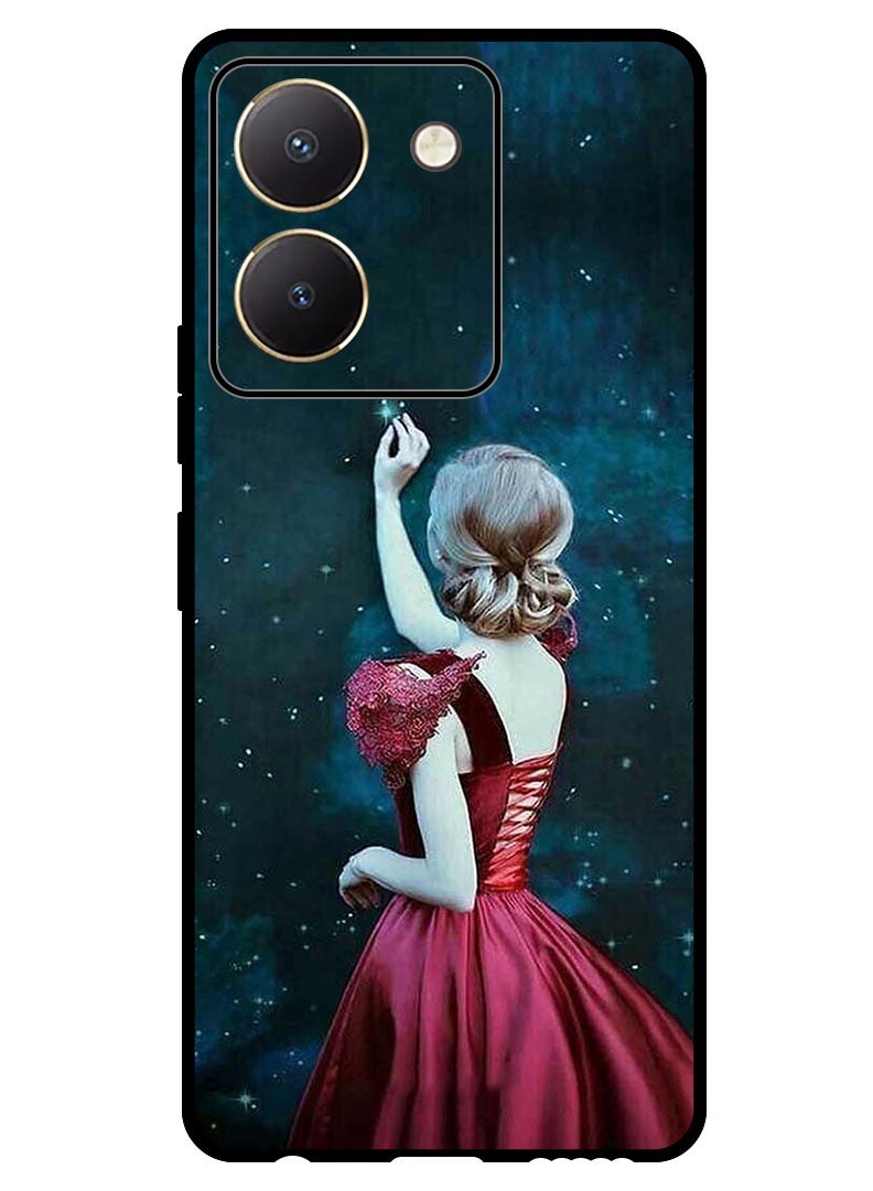 Theodor Protective Case Anti Scratch Shock Proof Bumper Cover For Vivo Y27s Girl Touching Star - Image 1