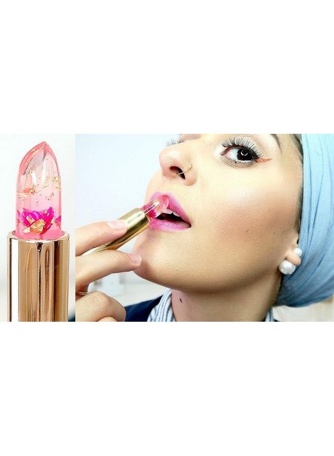 Flower Lip Balm for Dry Cracked Lips Long Lasting Hydrate Moisturize Clear Lip - Image 1