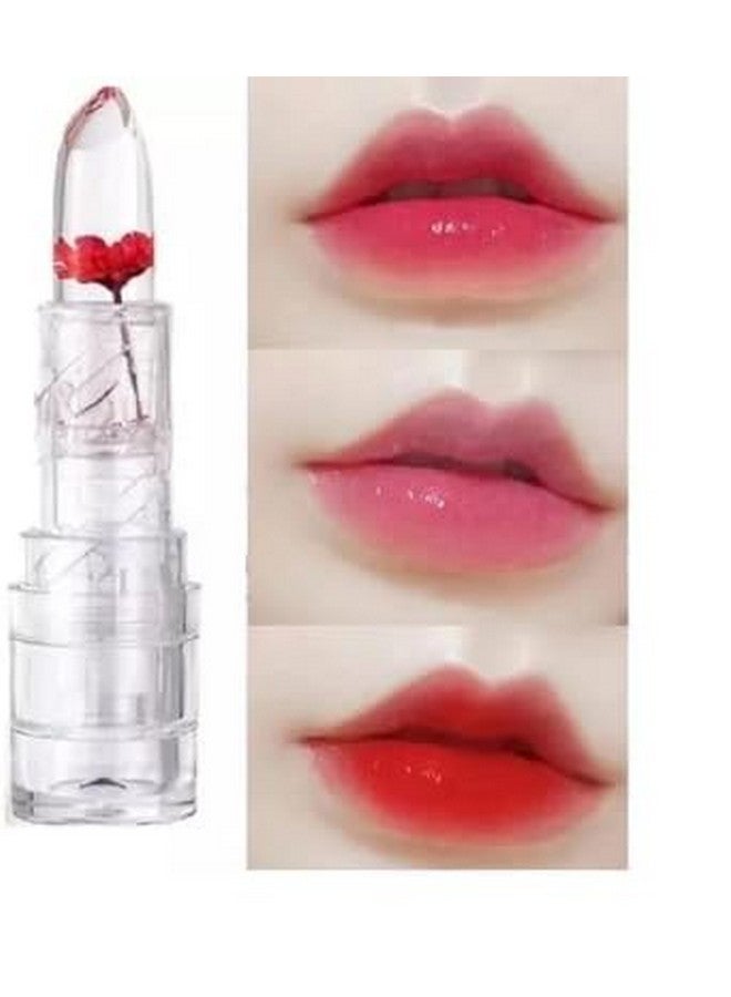 Flower Lip Balm for Dry Cracked Lips Long Lasting Hydrate Moisturize Clear Lip - Image 2