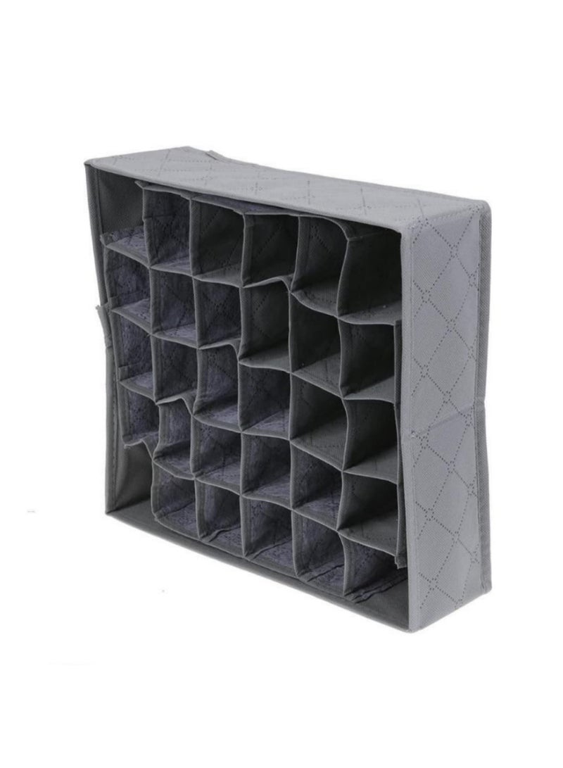 30 Cell Foldable Drawer Organizer Underwear Bra Scarfs Socks Organizer Bamboo Box Bamboo Charcoal Clothes Storage Box - Image 1