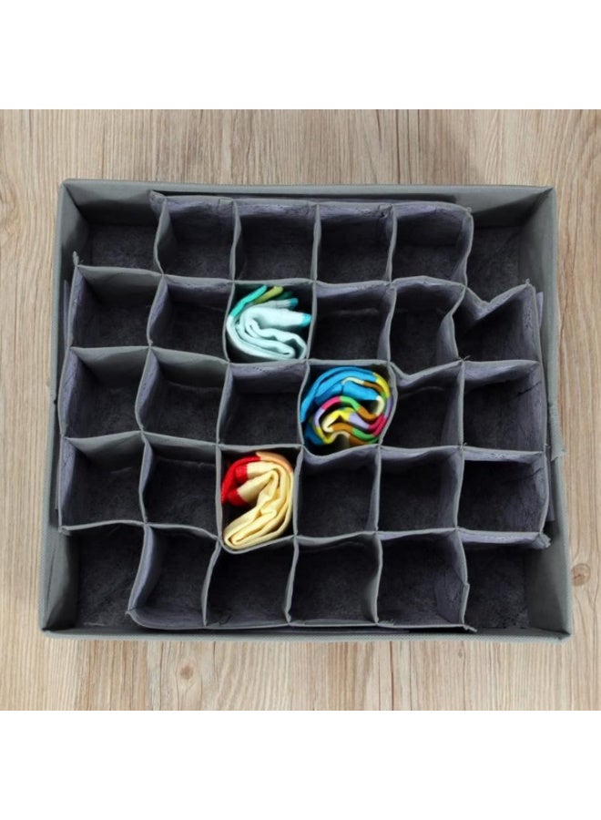 30 Cell Foldable Drawer Organizer Underwear Bra Scarfs Socks Organizer Bamboo Box Bamboo Charcoal Clothes Storage Box - Image 3