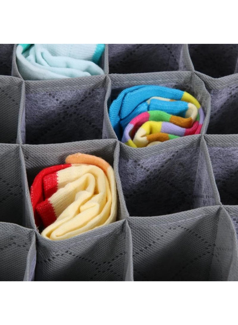 30 Cell Foldable Drawer Organizer Underwear Bra Scarfs Socks Organizer Bamboo Box Bamboo Charcoal Clothes Storage Box - Image 4