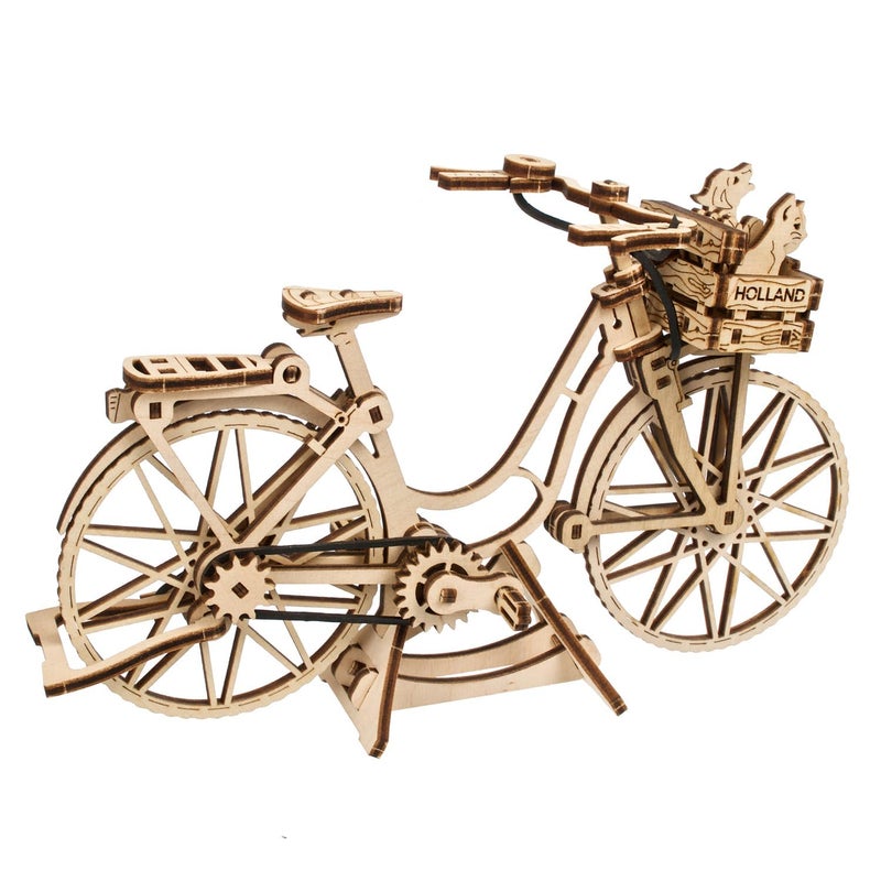 UGEARS Dutch Bicycle 3D Wooden Puzzles for Adults Wooden Model Kits for Adults Mechanical Models Amsterdam Puzzle Bicycle Model DIY Bicycle Model Scale Brain Teaser Hobby Set - Image 3
