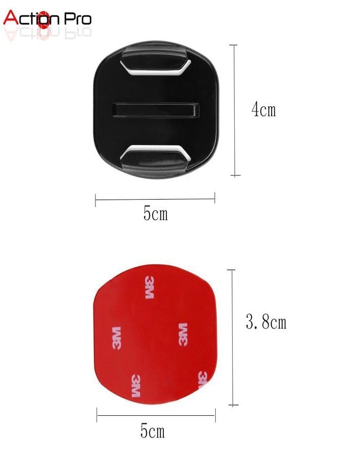 Action Pro 3M Flat Adhesive Mount Sticky Mount Compatible with GoPro-13/12/11/10/9/8/7/6/5/4/3+/3/SJCAM/Yi/ 4K/Insta 360/Eken Noise Play and Other Action Cameras (Pack of 4) - Image 2