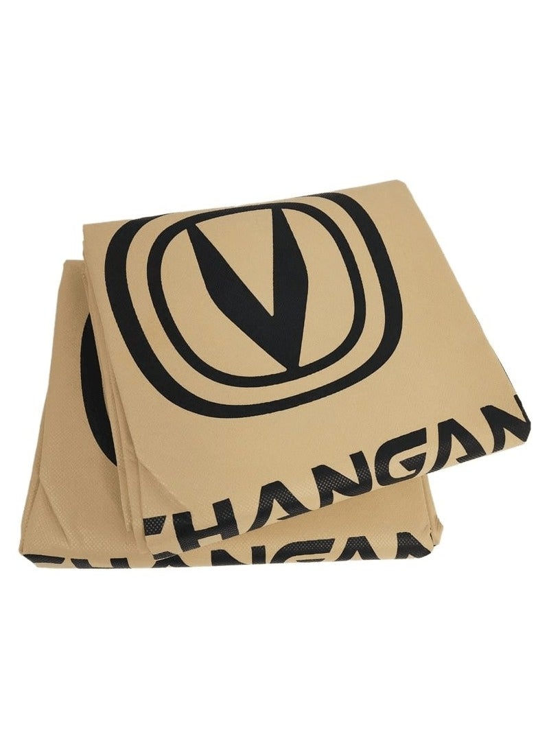 Changan Combo Buy Dust Dirt Protection Cover Universal Car Seat Cover, 2 Pcs Set Beige and Premium Quality Head Rest Pillow For Car Beige 2 Pcs - Image 3