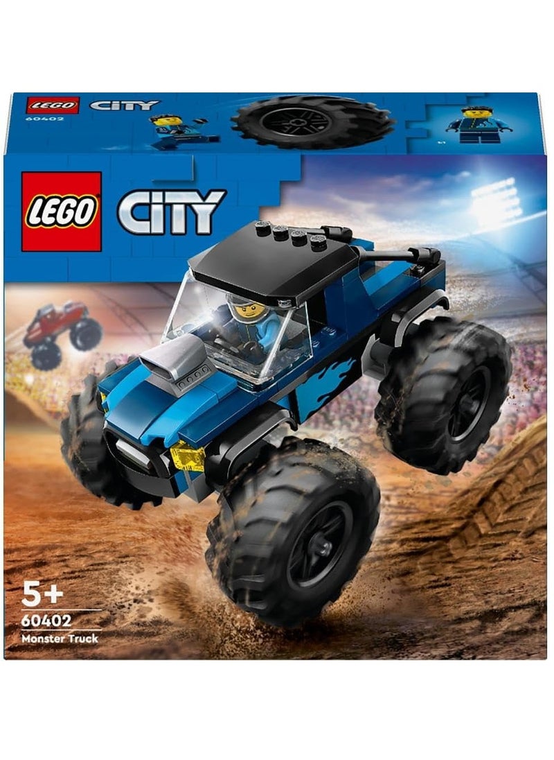 LEGO - Lego City Blue Monster Truck 60402 Building Blocks Toy Car Set - Image 1