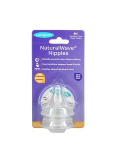Lansinoh mOmma NaturalWave Nipples Medium Flow 2 Nipples  - Image 1