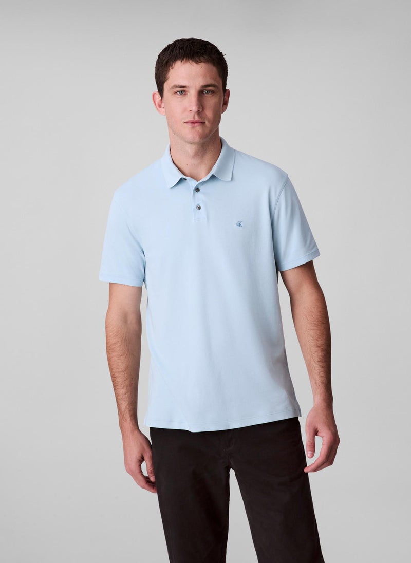 CALVIN KLEIN Cotton Short Sleeve Polo - Image 1