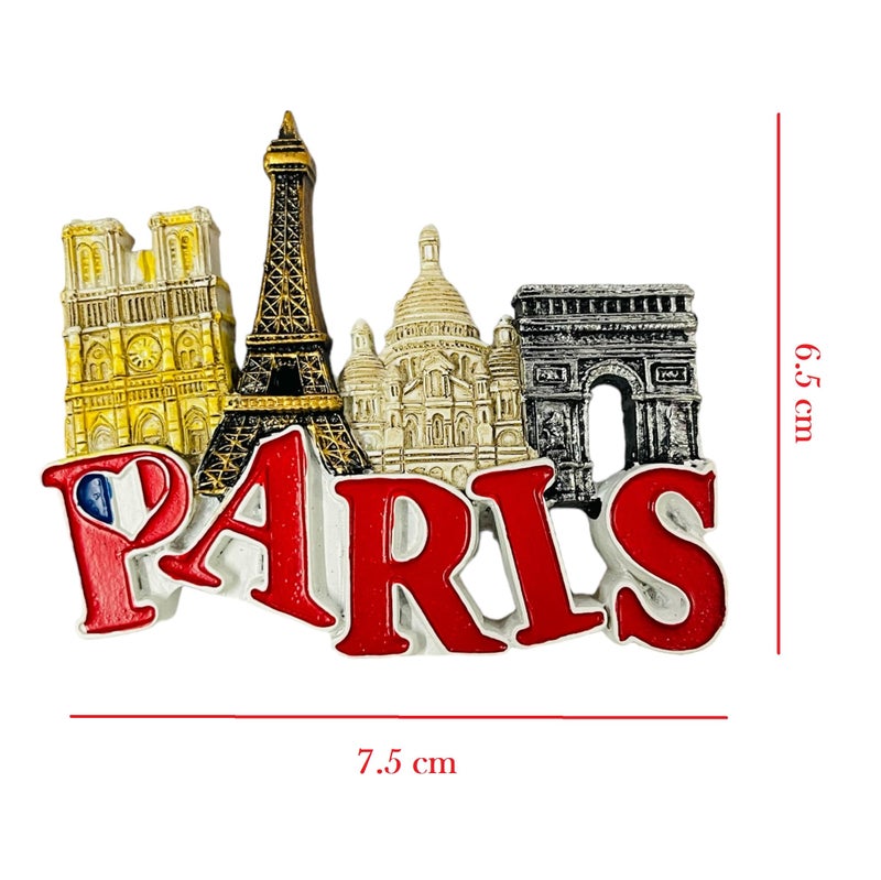 Moira 3D Resin Magnet for Fridge Decoration Travel Souvenir Paris - Image 2