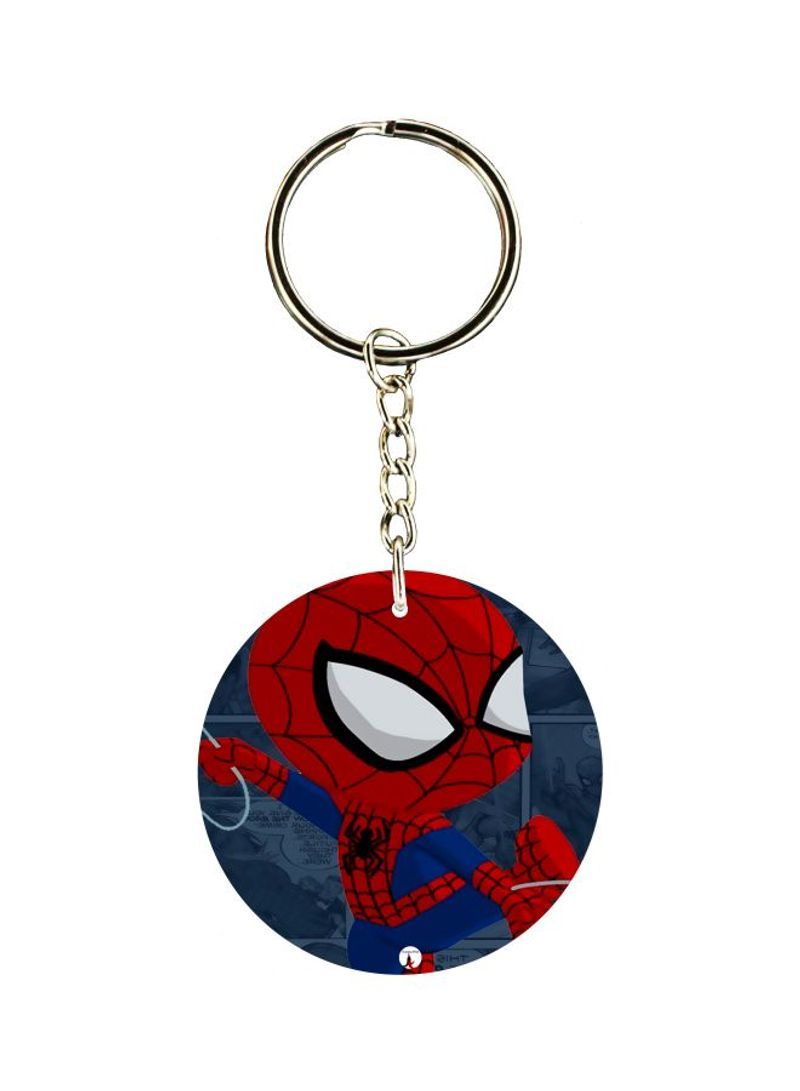 RKN Spider Man Printed Double Sided Keychain