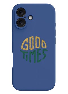 Theodor iPhone 16 Blue Protective Slim Fit Case Liquid Silicone Cover with Full Body Protection Anti-Scratch Shockproof Case For iPhone - Good times  - Image 1