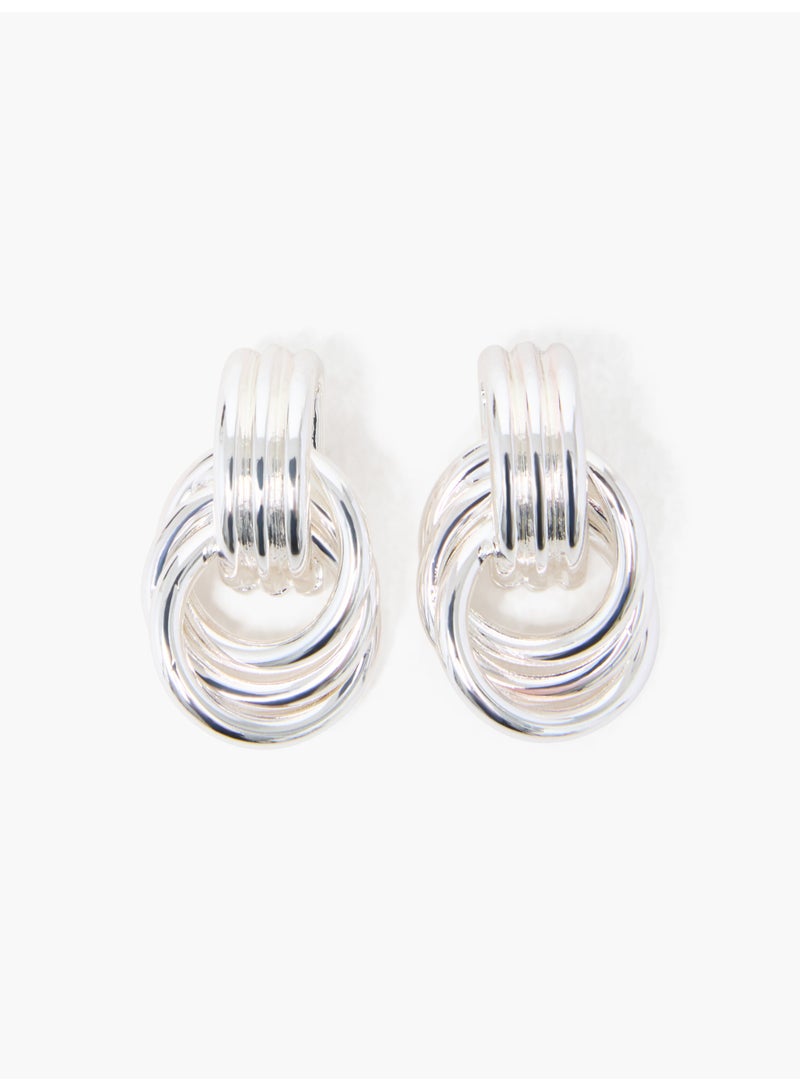 French Connection UK Triple Row Knot Earrings - Image 2