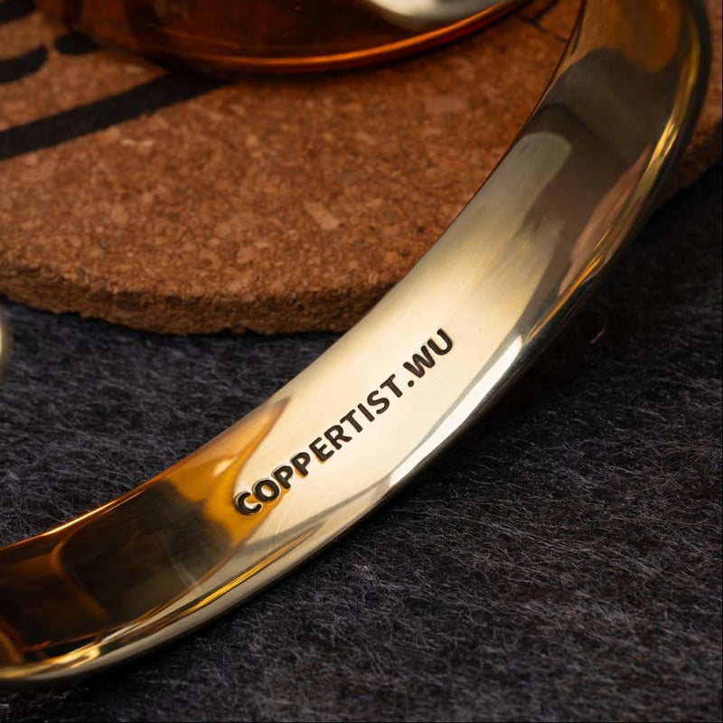 Snake Scale Cuff Bracelet Vintage Aesthetic Brass Bangle For Men - Image 5