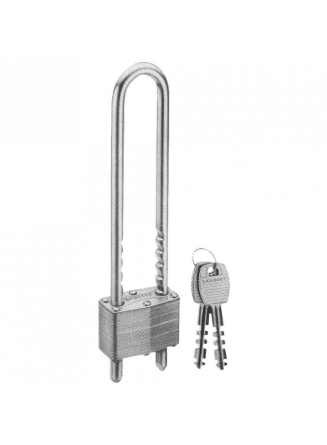 Master Lock Master Lock 517D Laminated Padlock with Long Shackle, Silver, 1.85" wide  - Image 2
