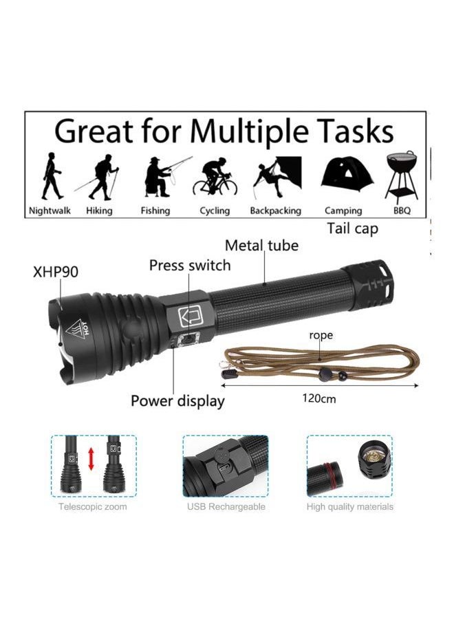 NIBEMINENT XHP90 Glare P90 Flashlight Black 25.5x6×3.4cm  - Image 5