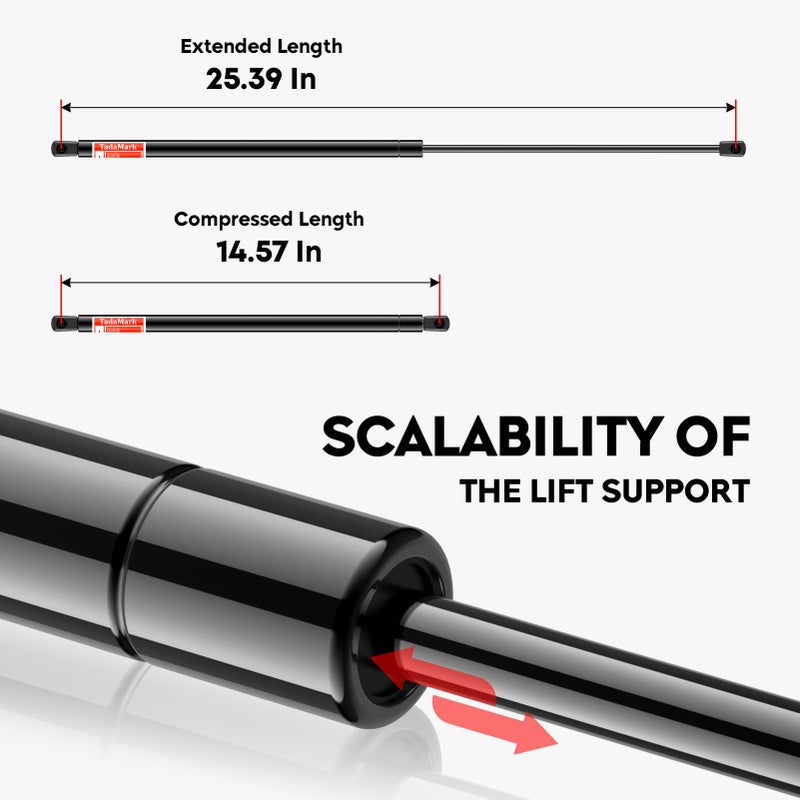 TadaMark 2 Pcs Rear Window Glass Lift Supports Shocks Struts Gas Spring Fit for 1997-2006 Jeep Wrangler TJ W/Hardtop, AVM 16403 4249 - Image 2