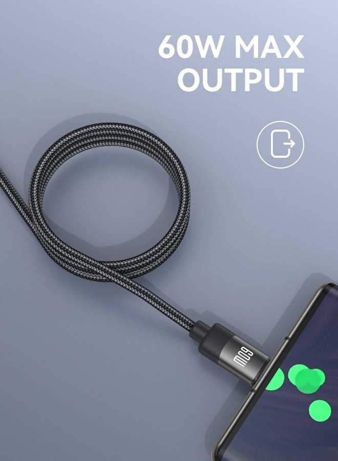 FOOMEE 60W Magnetic USB-C Cable Nylon Braided Type C Cord Fast Sync and Charge Anti Tangle Magnetic Charging Cable for iPhone Samsung Huawei - Image 5