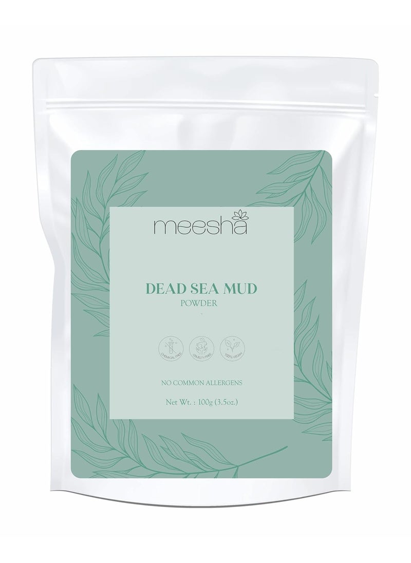 meesha - meesha Dead Sea Mud Powder Dry Clay Powder  35 oz 100g  Exfoliating detoxifying hydrating cleansing mud powder  DIY face masks body masks spa treatments  100 Natural skincare - Image 1