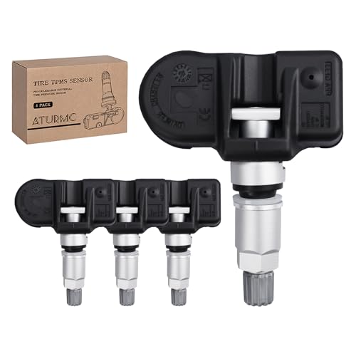 ATURMC Set of 4 TPMS 433MHz Tire Pressure Monitoring Sensor Compatible with Jeep Chrysler Dodge Alfa Romeo Aston Martin Smart Replace# A0009050030 A0009057200 A0009054100 - Image 1