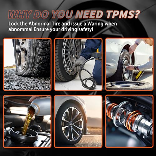 ATURMC Set of 4 TPMS 433MHz Tire Pressure Monitoring Sensor Compatible with Jeep Chrysler Dodge Alfa Romeo Aston Martin Smart Replace# A0009050030 A0009057200 A0009054100 - Image 4