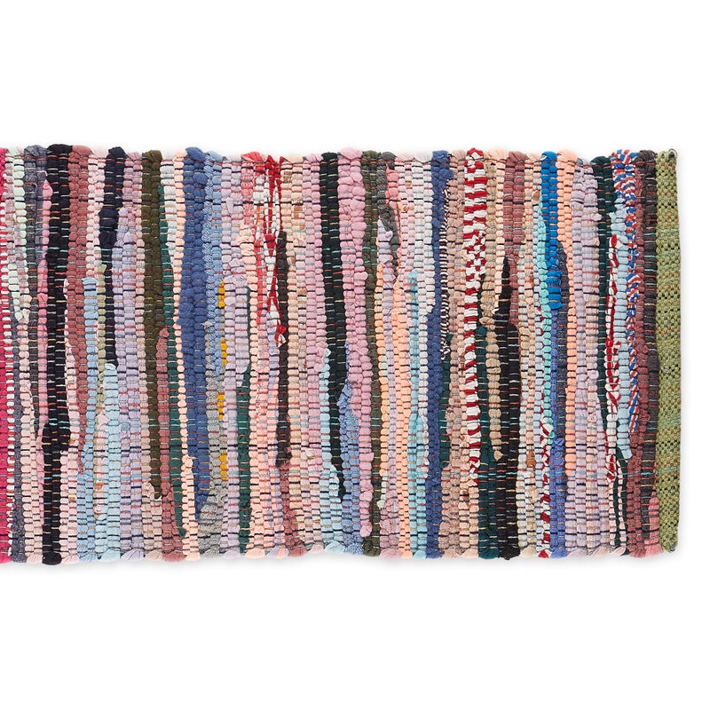 DII Handmade Chindi Tabletop, Reversible and Machine Washable, Table Runner, 14x72, Multicolor - Image 2