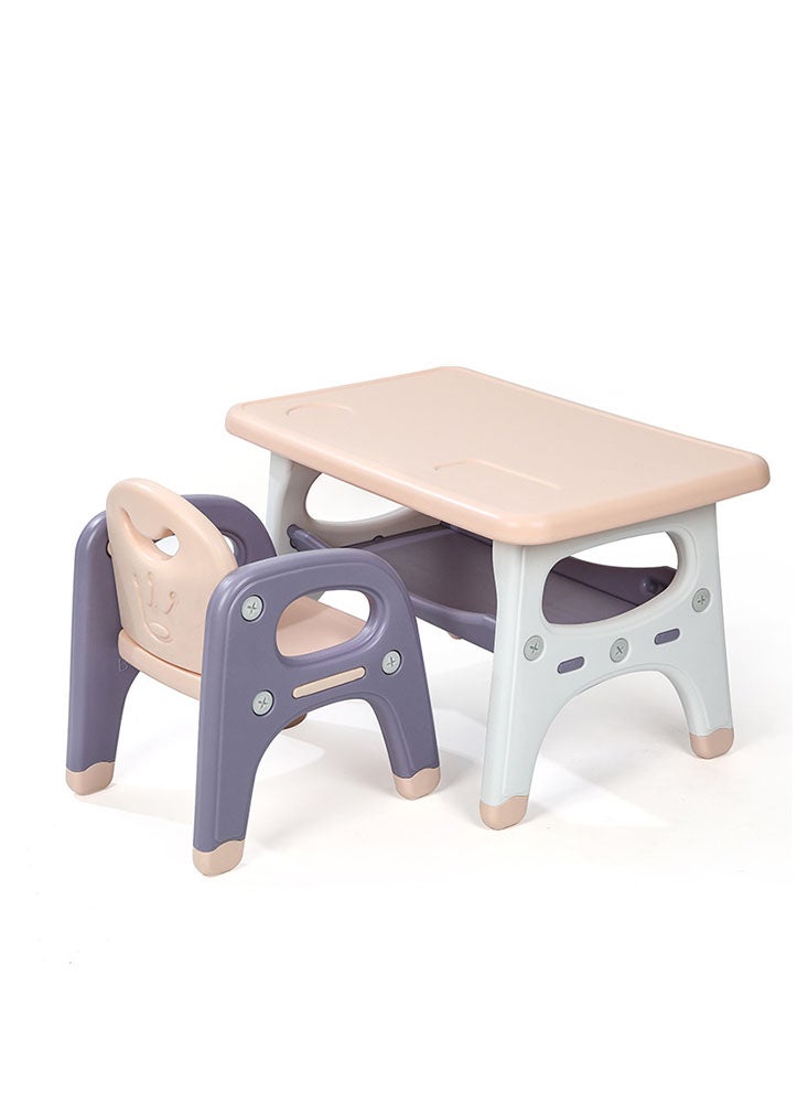 Perfii Kids Table and Chairs Set with Built-in Storage Montessori Design for Toddlers, Ideal for Drawing, Dining, Playing, Easy to Clean and Durable - Image 1