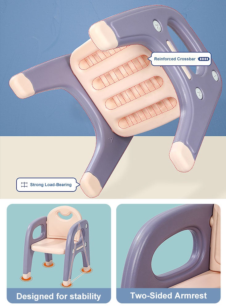 Perfii Kids Table and Chairs Set with Built-in Storage Montessori Design for Toddlers, Ideal for Drawing, Dining, Playing, Easy to Clean and Durable - Image 5