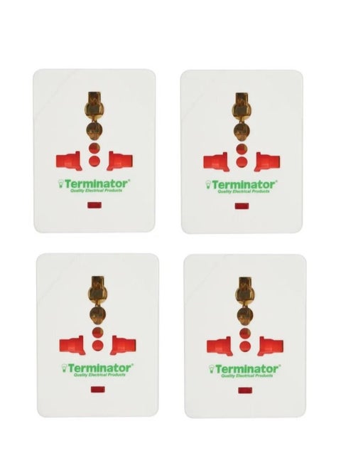 Terminator Pack Of 4 Universal Multi Plug Socket Adapter