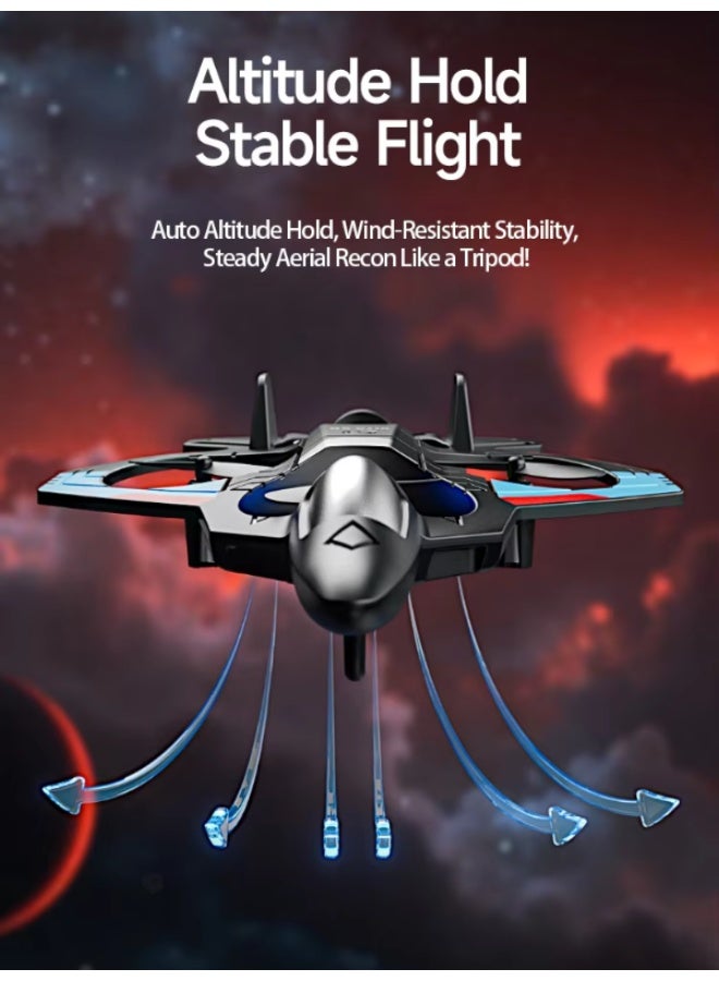 DAT L7012 RC Fighter Jet Drone – 2.4GHz, VTOL Take-Off, 360° Flip, LED - Image 2