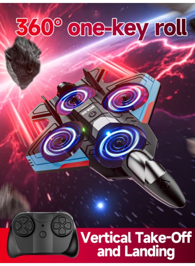 DAT L7012 RC Fighter Jet Drone – 2.4GHz, VTOL Take-Off, 360° Flip, LED - Image 4