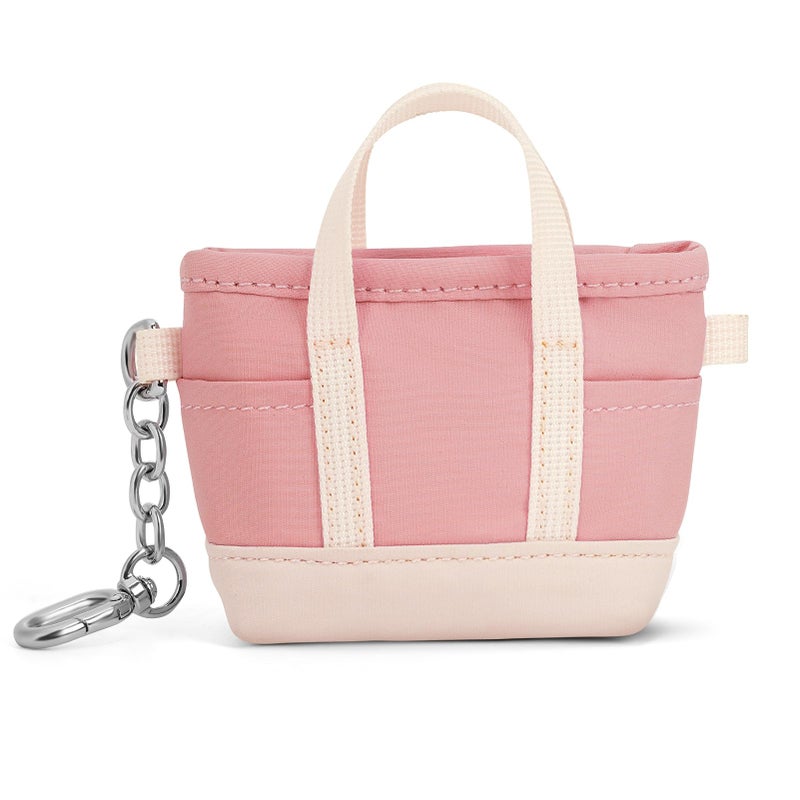 ANKICK Coin Purse Mini Tote Bag Keychain Small Change Purse Key Pouch Charm Pink Cute Makeup Bag Wallets Accessories for Handbags - Image 1