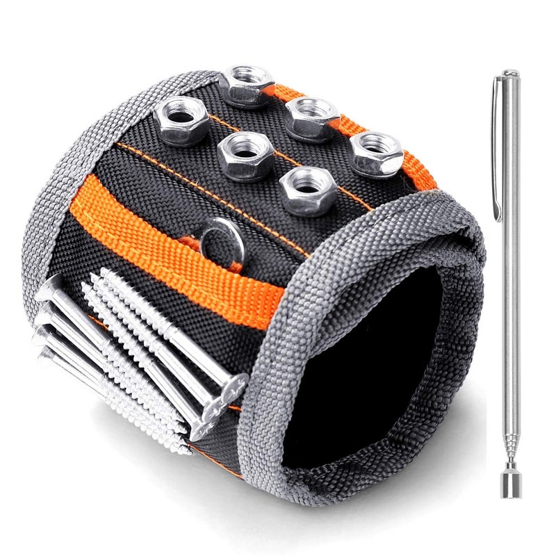 HORUSDY Magnetic Wristband, Gifts for Dad, with Strong Magnets for Holding Screws, Nails, Drilling Bits, Tool Gift for Men - Image 1