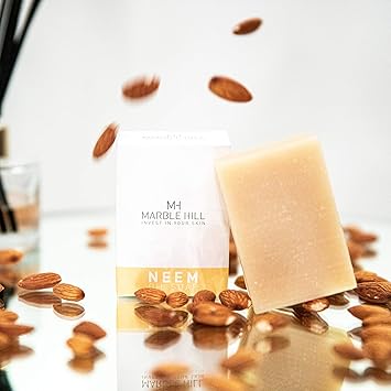 Marble Hill Neem Oil Soap Bar Fabulously Moisturising Sunday Times Dry Sensitive EczemaProne Skin Psoriasis Natural Cleanser for Face Hands Body All Ages with Shea Butter Vitamin E 100g - Image 3