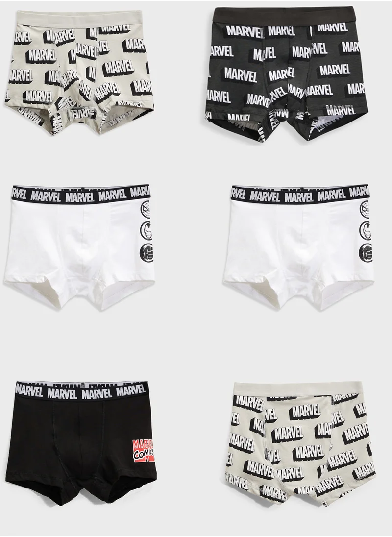 اتش اند ام 5-Pack Print-Motif Cotton Boxer Shorts
