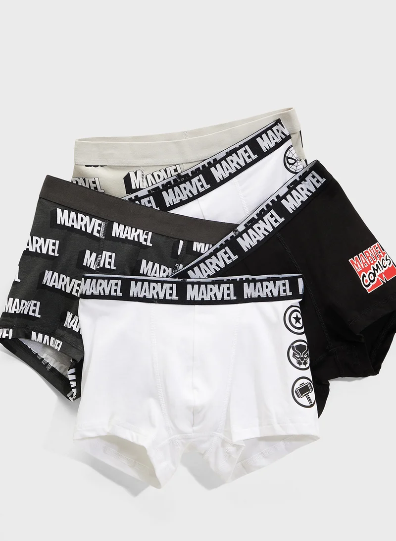 H&M 5-Pack Print-Motif Cotton Boxer Shorts
