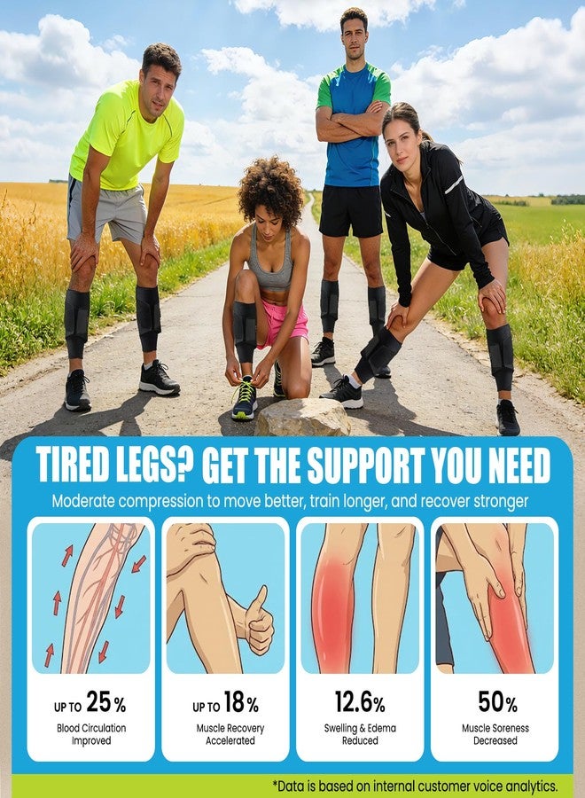 JNATER Calf Compression Sleeve - Adjustable Calf Brace for Men & Women, Innovative Diamond-Shaped Elastic Band for Targeted Compression, Support for Shin Splints, Swelling & Varicose Veins (M Size) - Image 4