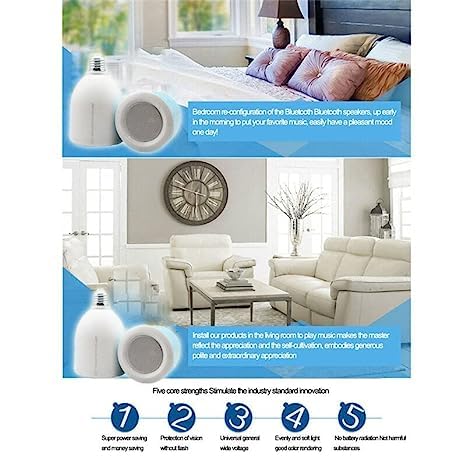 Premsons LED Light Melody Bluetooth Speaker with Music Lamp Audio Adjustable Brightness and Volume for Smart Mobile Phone Tablet Green - Image 3