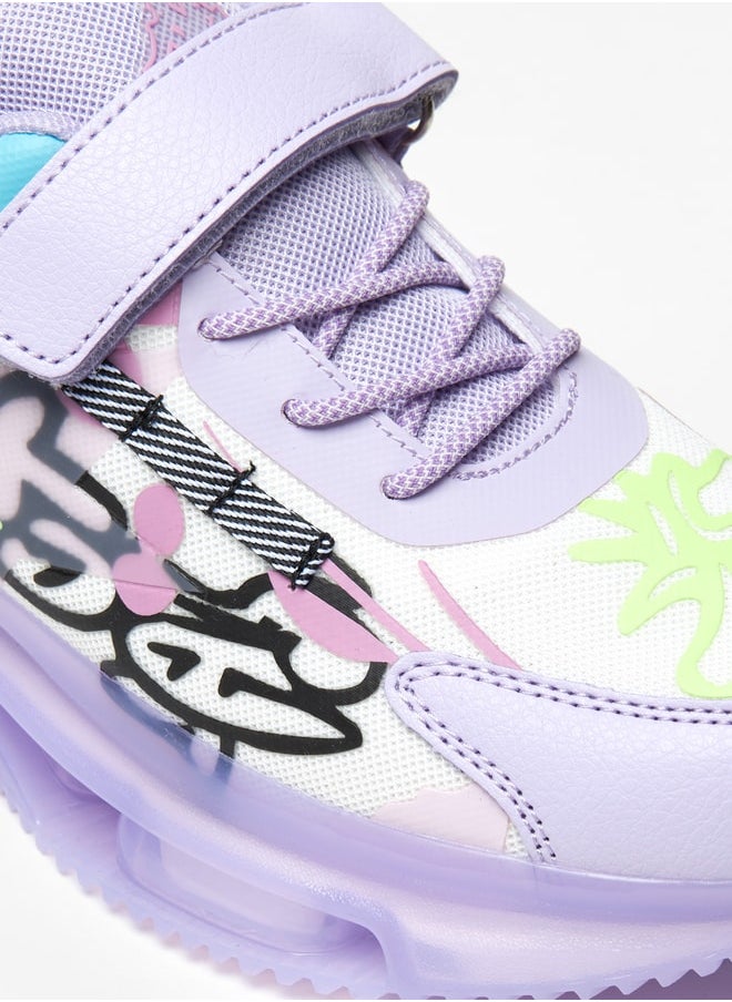 Kappa - Girls' Printed Sports Shoes with Hook and Loop Closure - Image 1